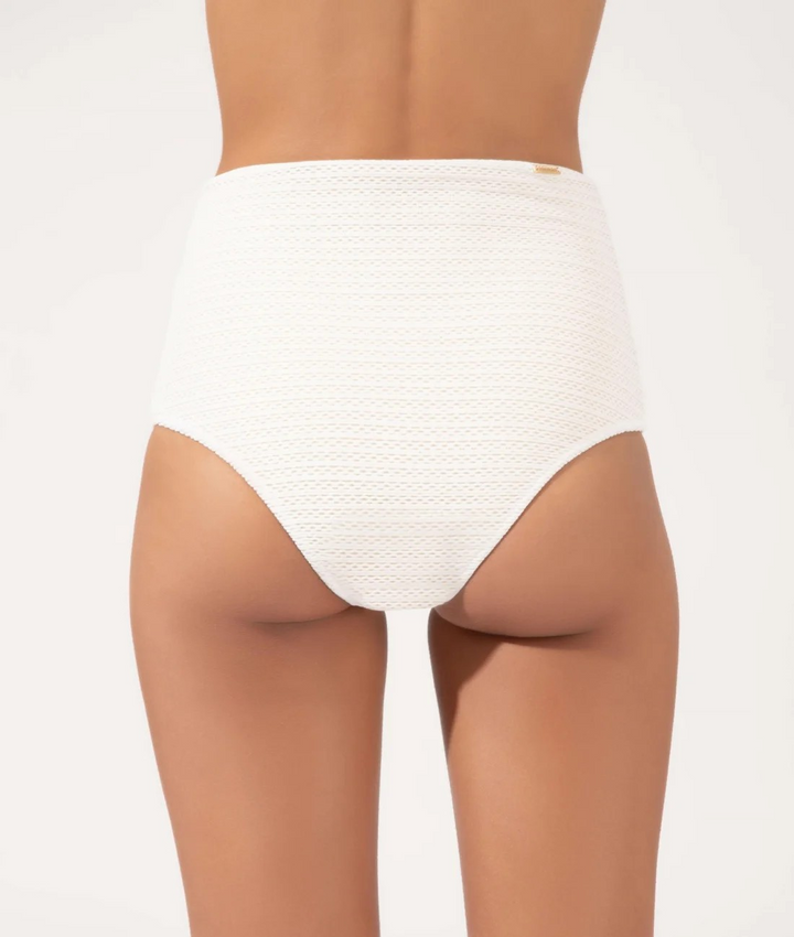 Sunset Off-White Straight Balconette & High-Waist Comfort Bikini Set