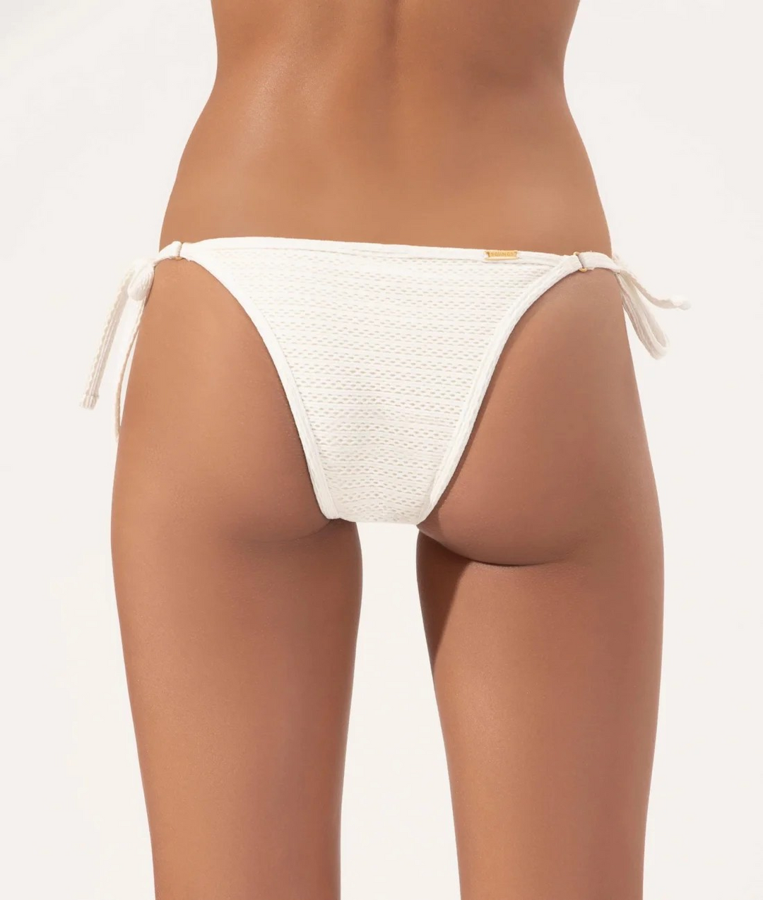 Sunset Jacquard Off-White Bias-Cut Triangle Bikini Set