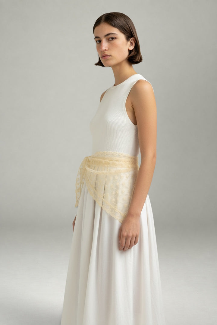 Petal Lace Veil Soft Yellow