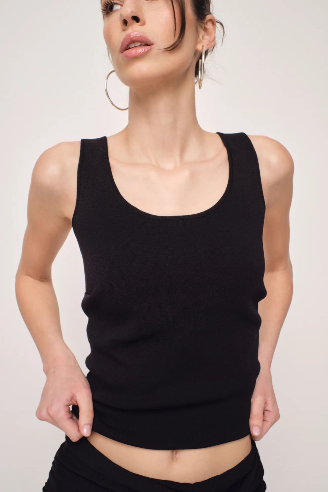 Cross Back Top Black