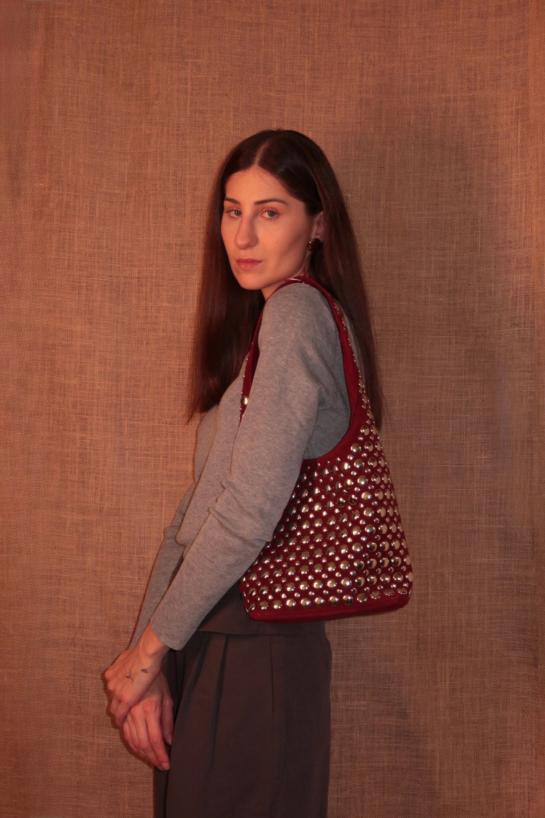 Icon Shoulder Bag Burgundy