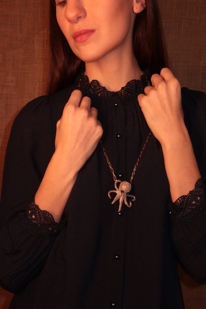 Pearl Octopus Necklace