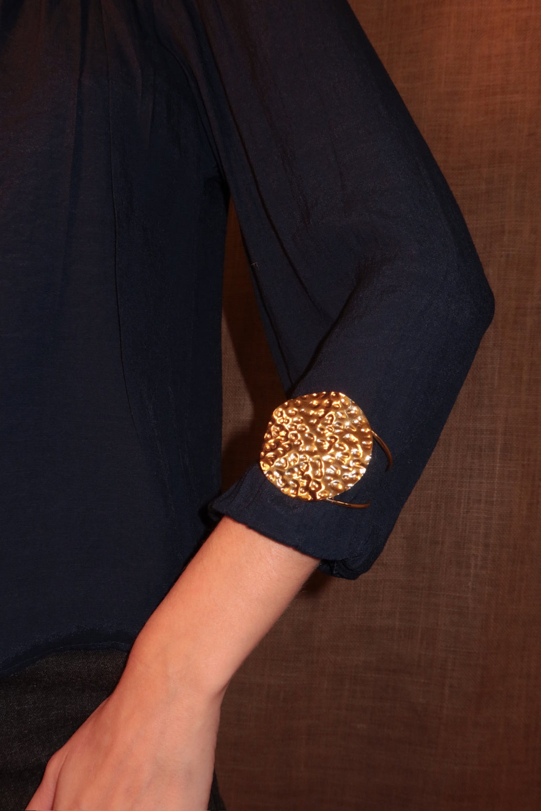 Gold Hammered Bracelet