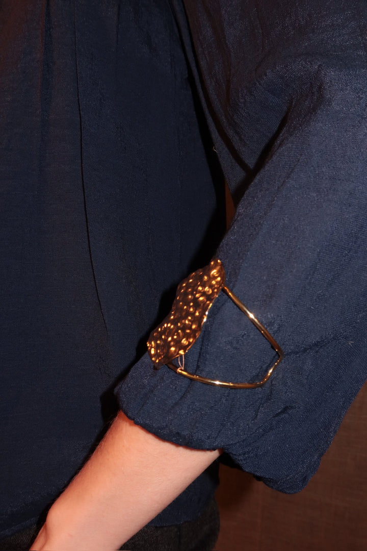 Gold Hammered Bracelet