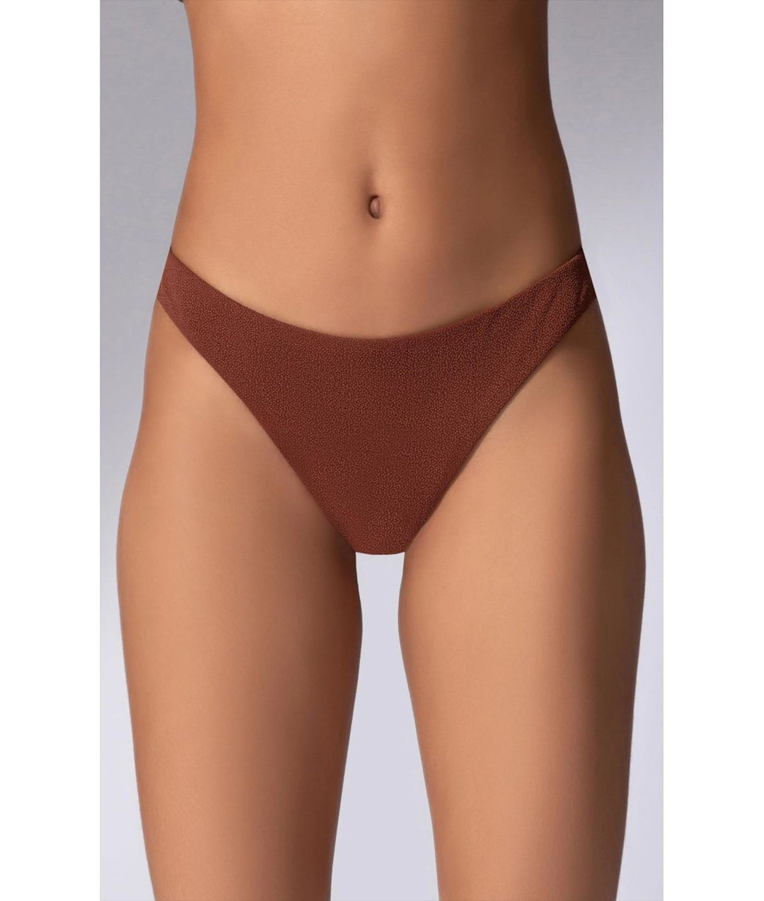 High Leg Retro Cup Brown Bikini