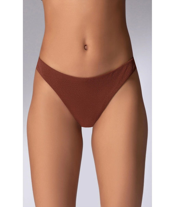 High Leg Retro Cup Brown Bikini