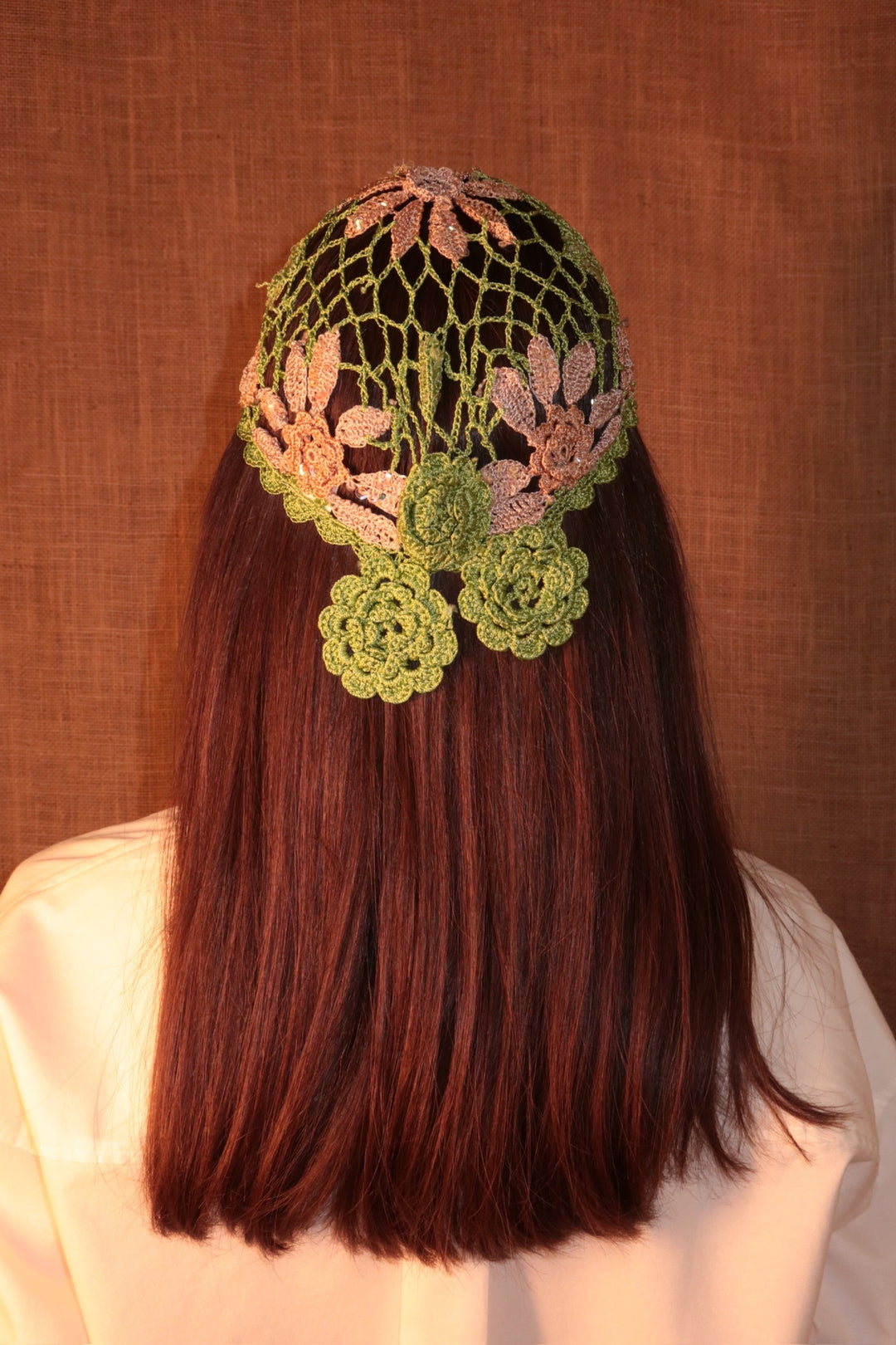 Shell Crochet Headpiece Floral
