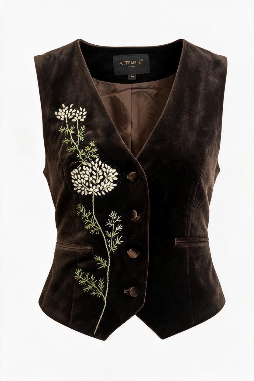 Nine Velvet Gilet Coffee - Special Edition