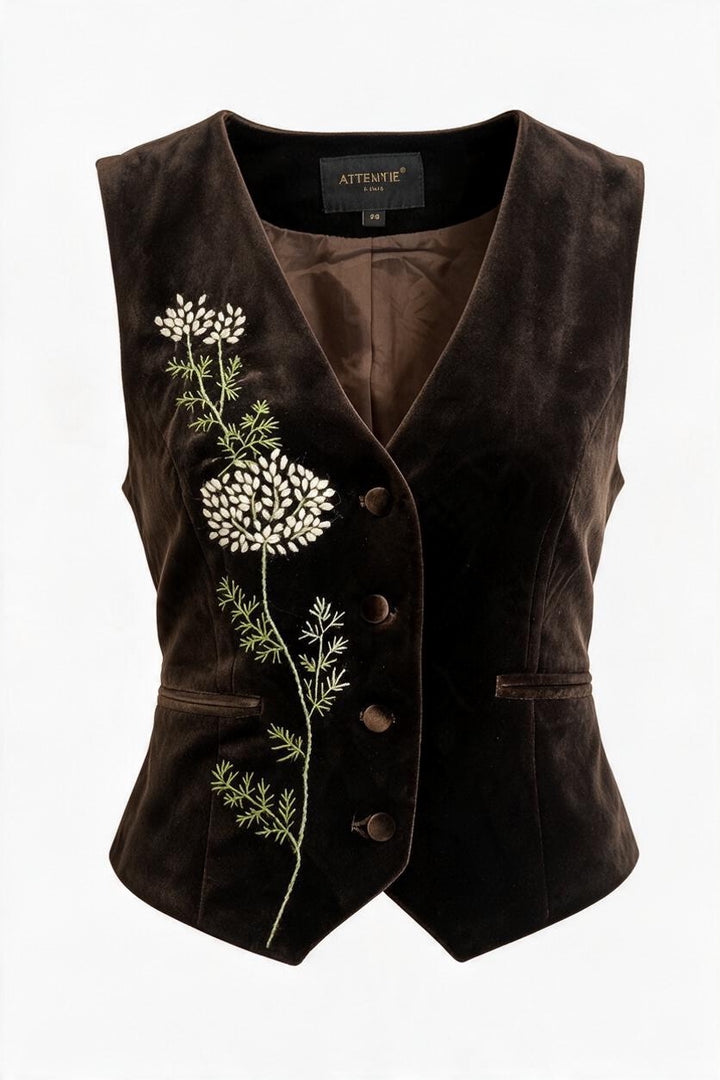 Nine Velvet Gilet Coffee - Special Edition