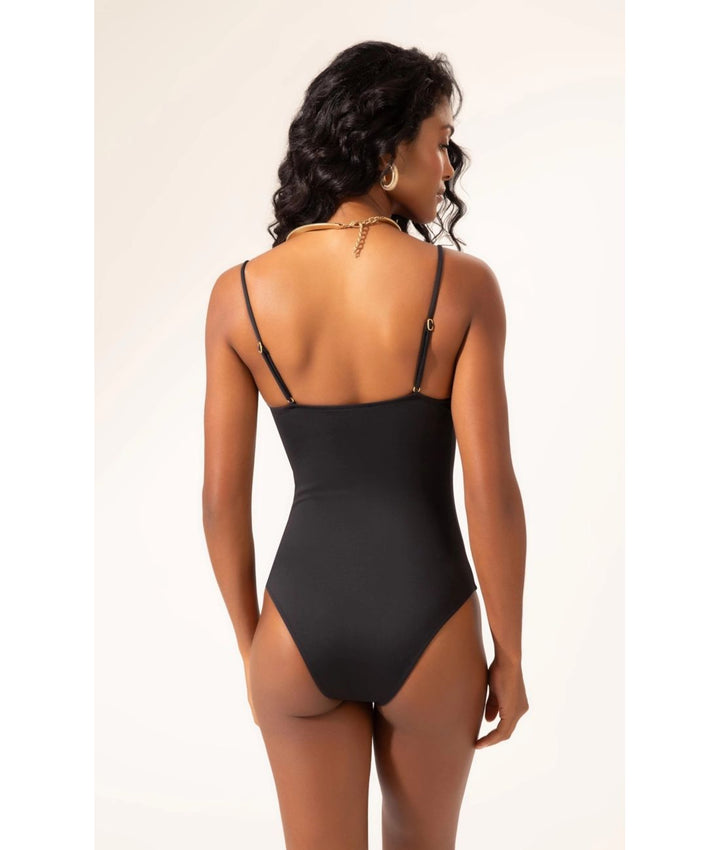 Half Cup Black Swimsuit