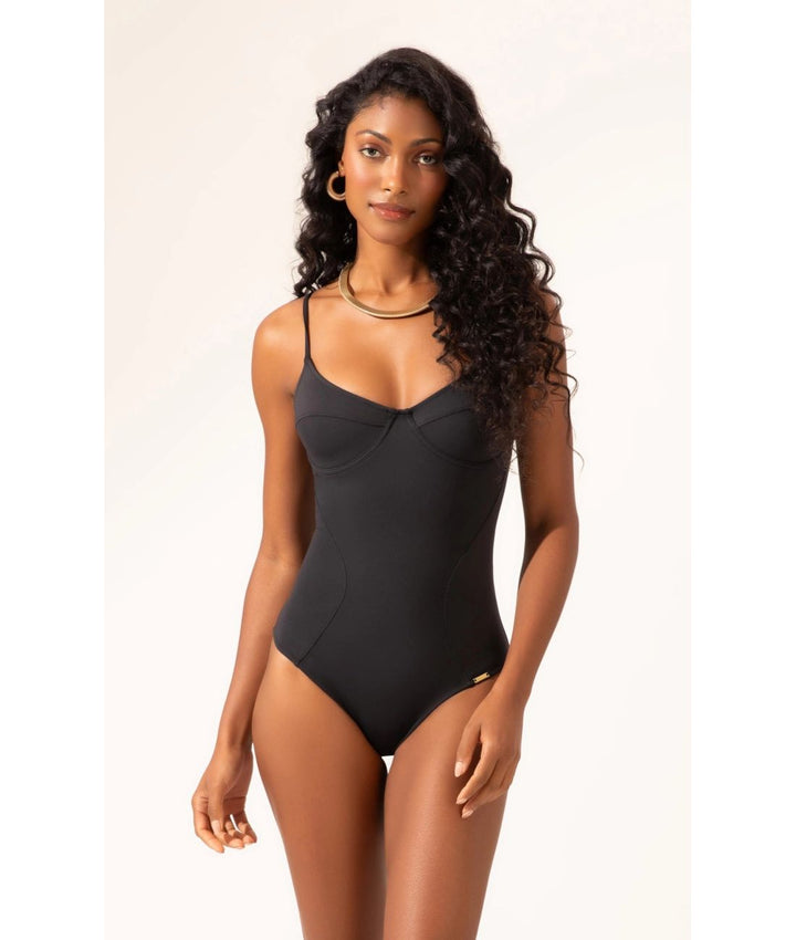 Half Cup Black Swimsuit