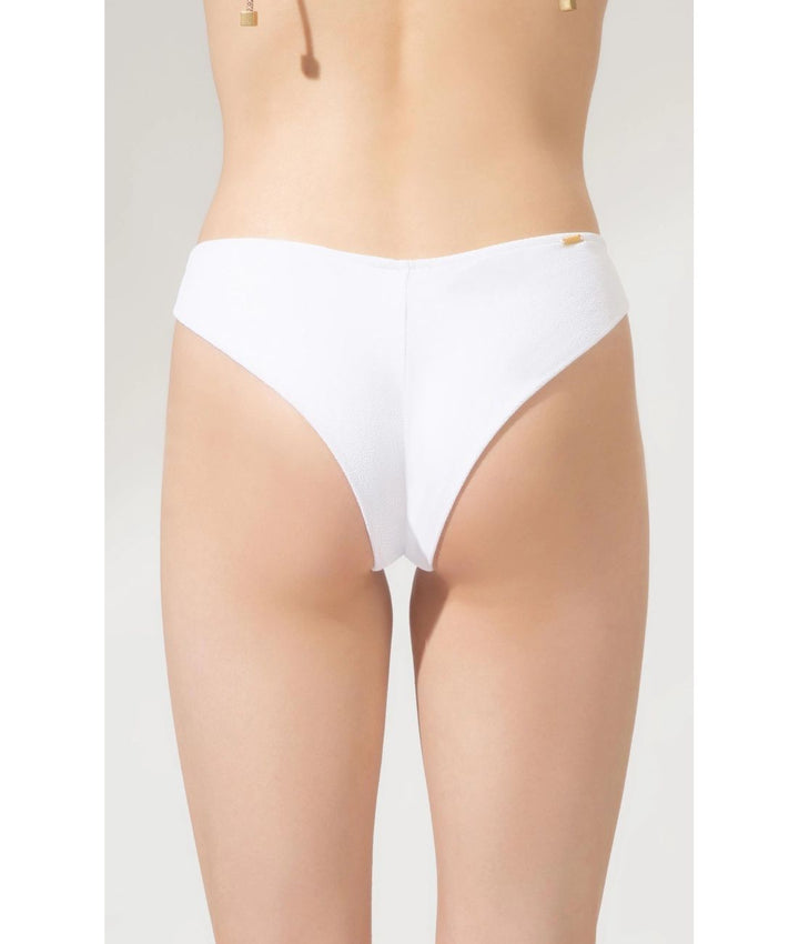 High Leg Sky White Bikini