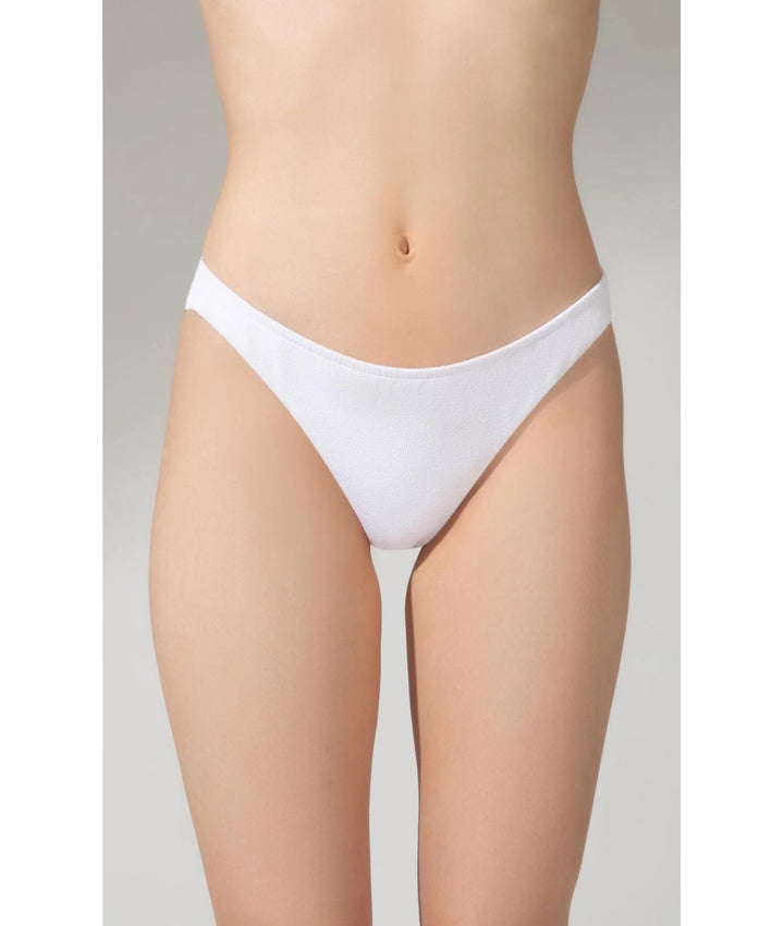 High Leg Sky White Bikini