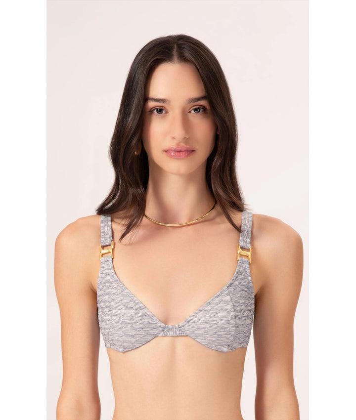 Bikini blu con taglio confortevole
