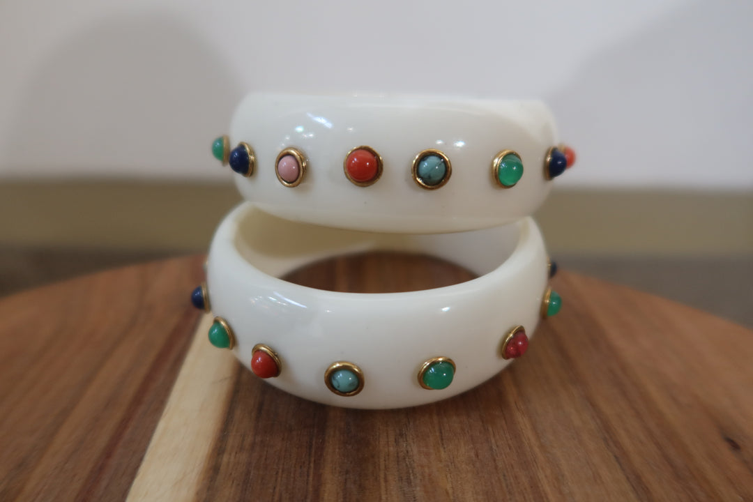 White Colorful Stone Bracelet