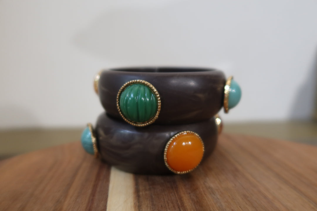 Brown Colorful Stone Bracelet