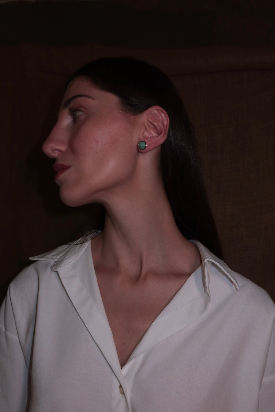 Botton Earrings in Turquoise