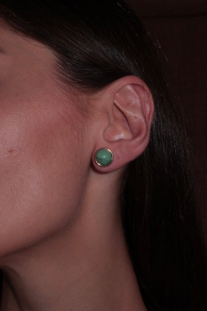 Botton Earrings in Turquoise