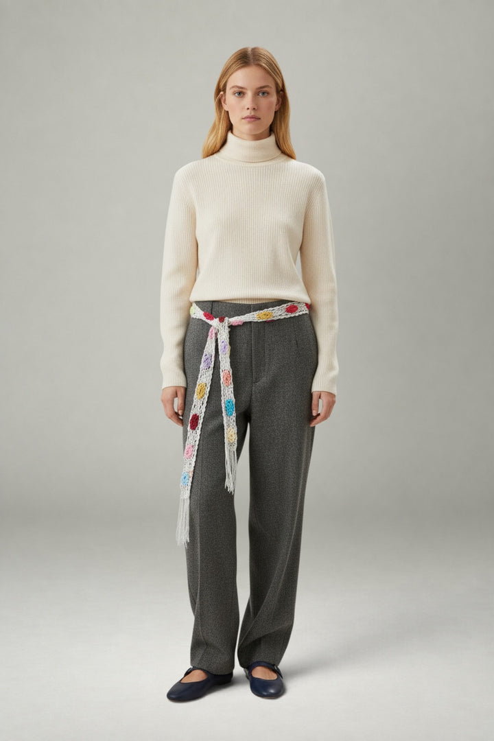 Bloom Crochet Wrap Soft Blue