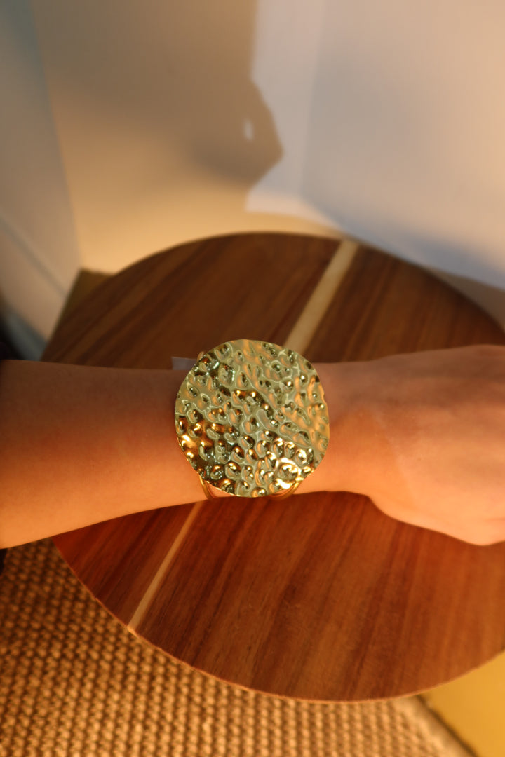 Gold Hammered Bracelet