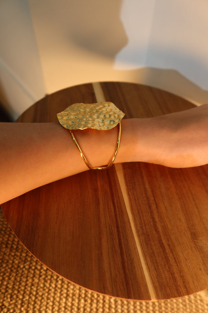 Gold Hammered Bracelet