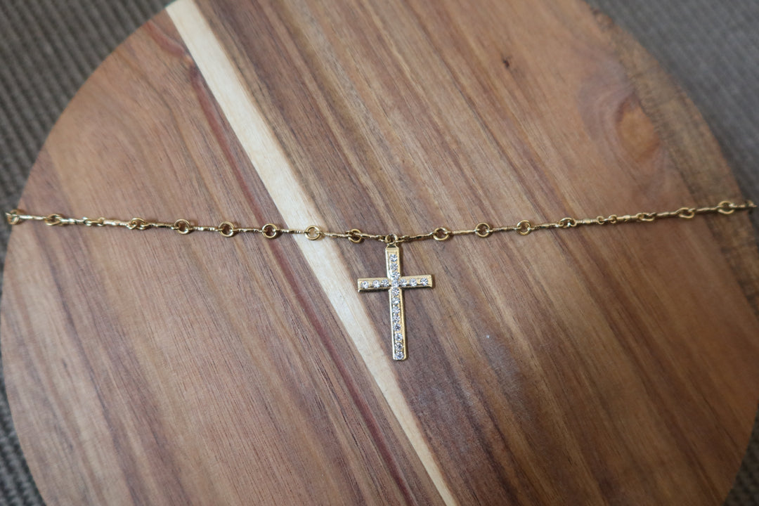 Bar Cross Necklace