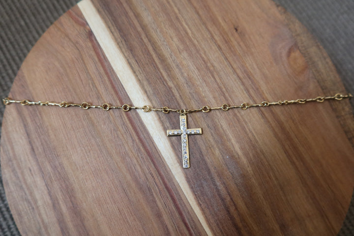 Bar Cross Necklace