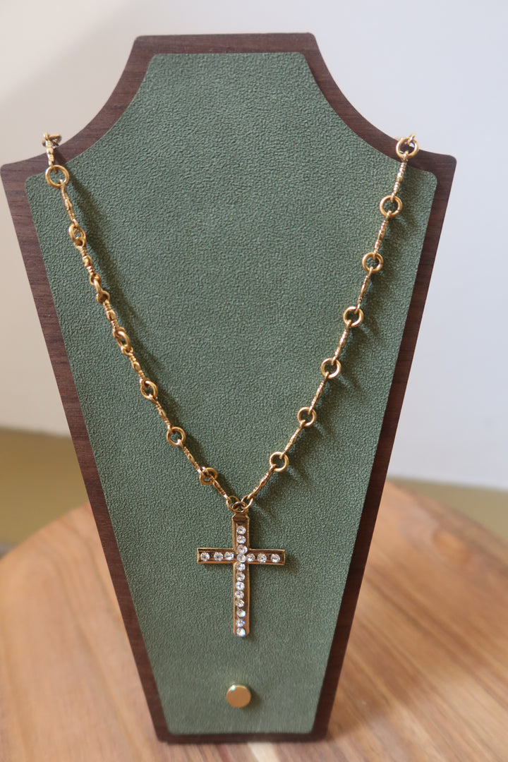 Bar Cross Necklace