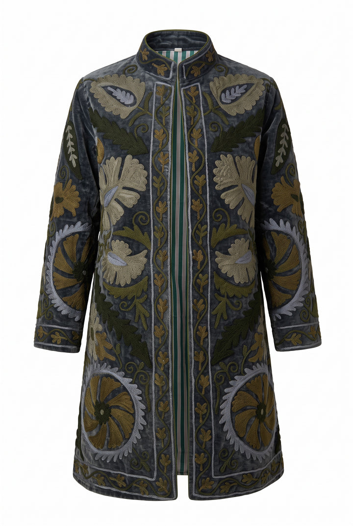 Hube Velvet Midi Coat