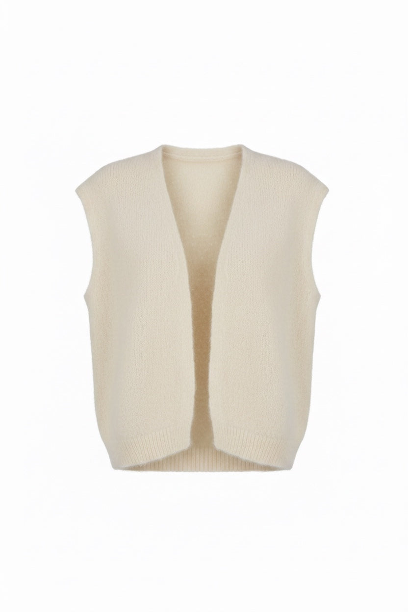 Alma Knit Vest Cream