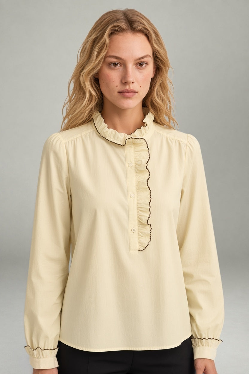 Louise Ruffle Blouse Butter