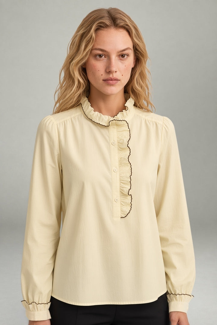 Louise Ruffle Blouse Butter