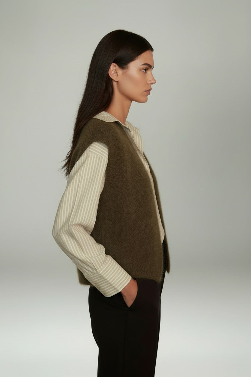 Alma Knit Vest Pistachio