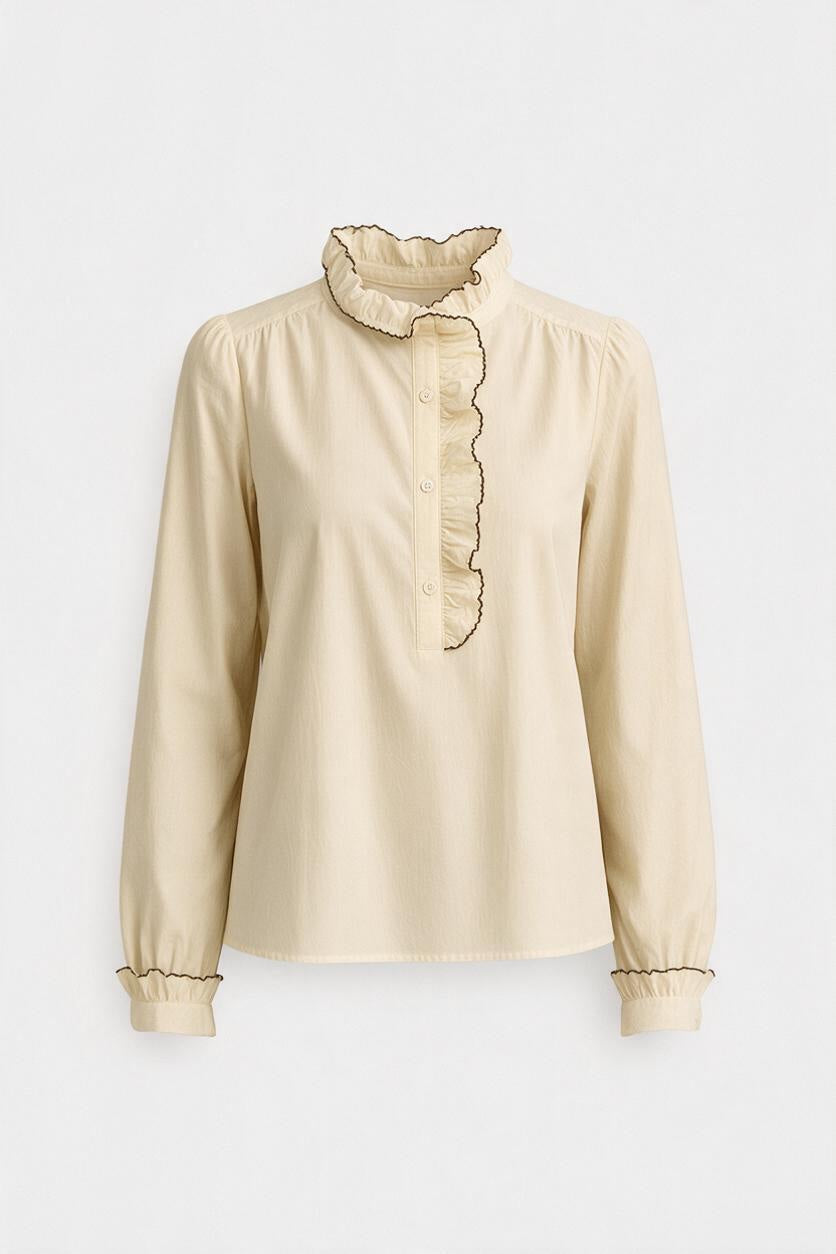 Louise Ruffle Blouse Butter