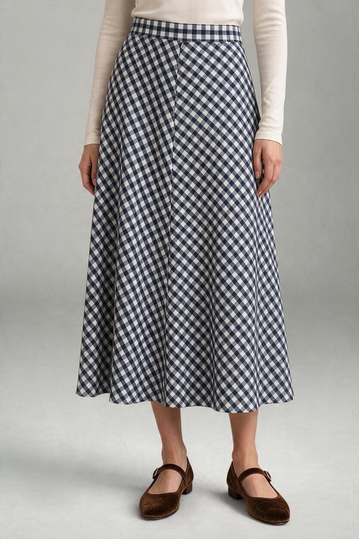 Celine Gingham Skirt