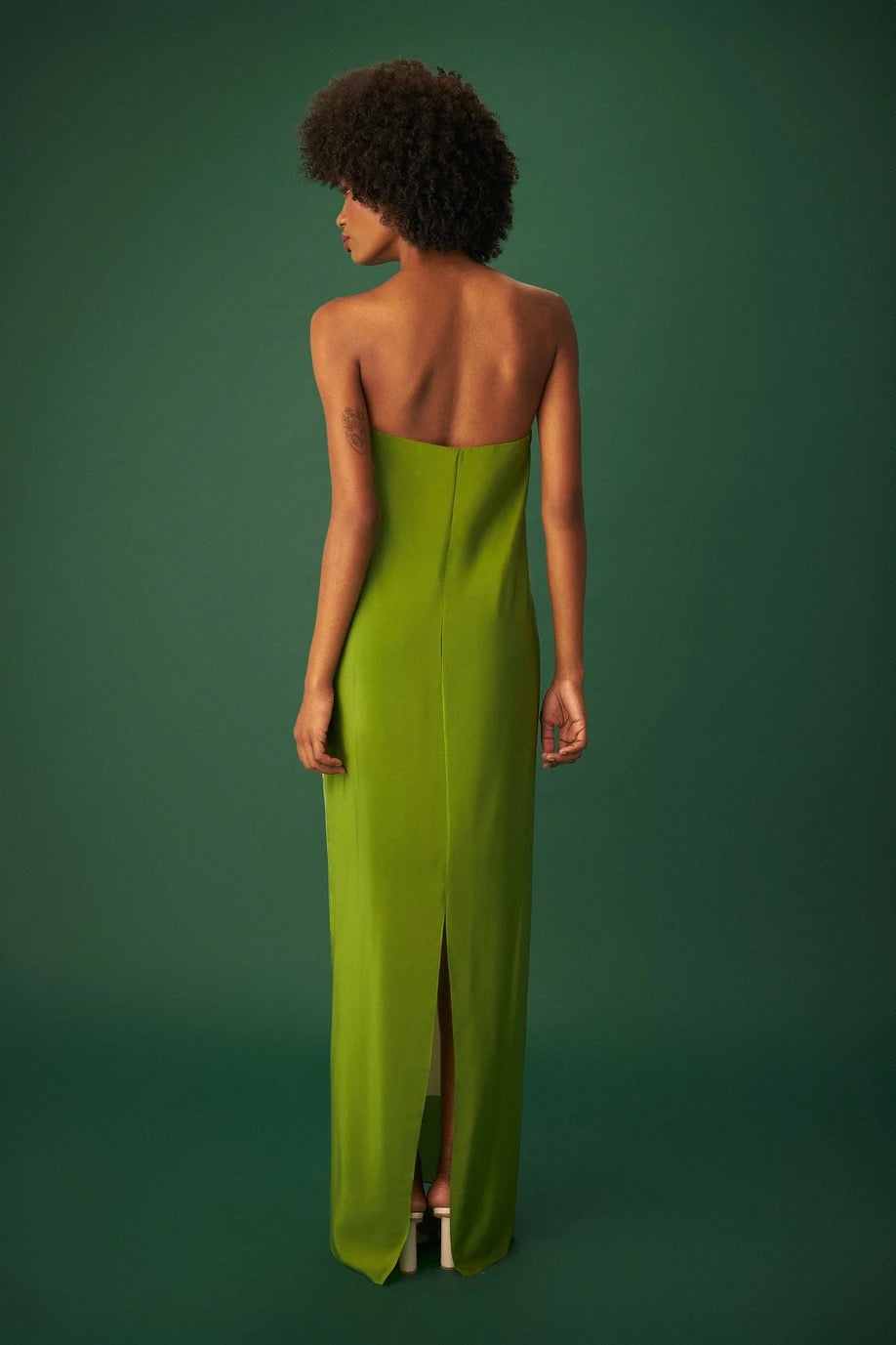 Dalva Frou Frou Lamê Gold Dress