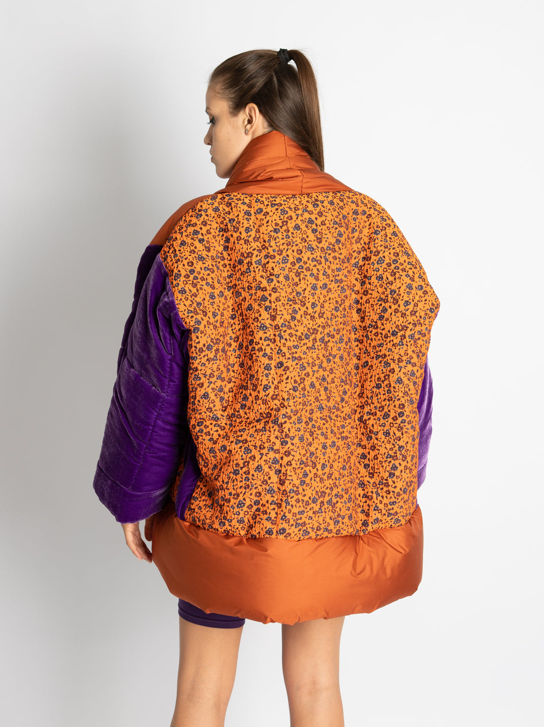 Puffer Jacket 4 Forms Purple Frame