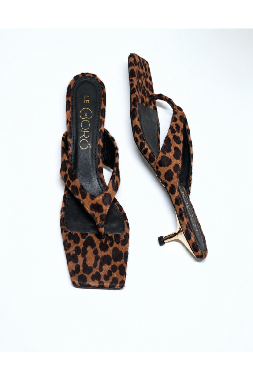 Vertice Leopard Print Sandals
