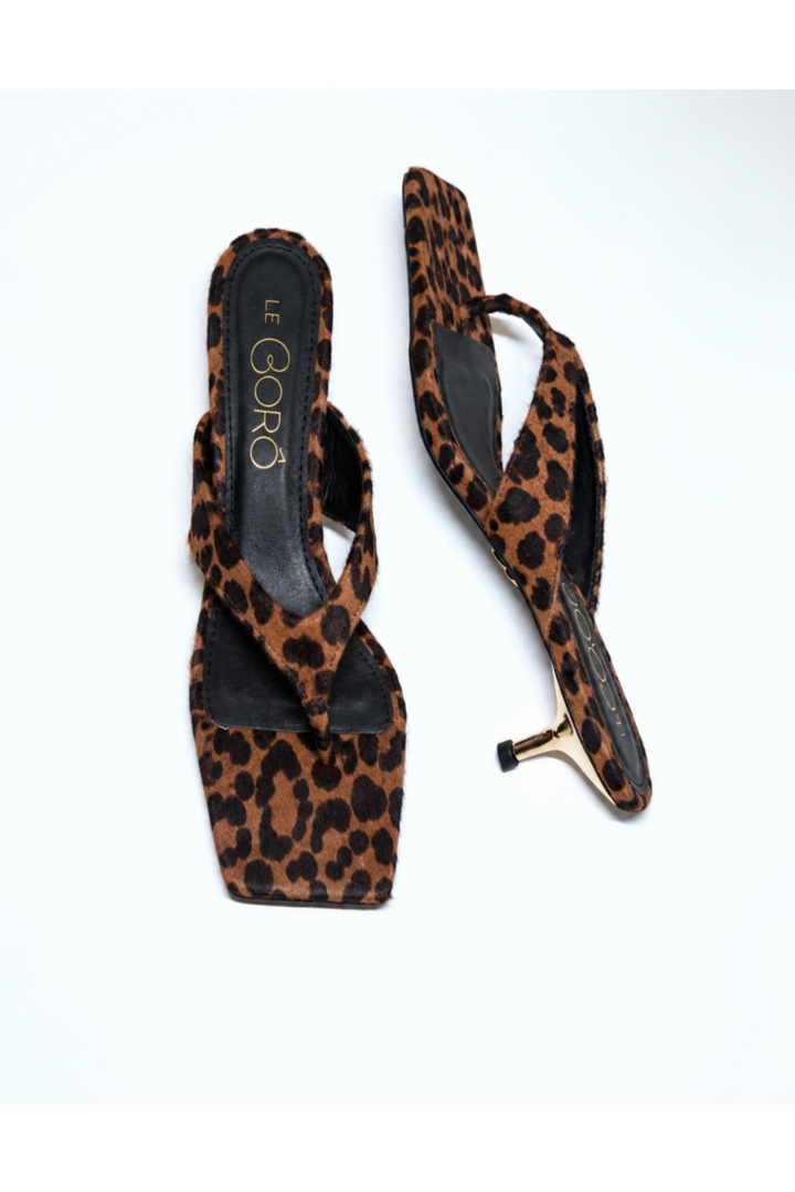 Vertice Leopard Print Sandals