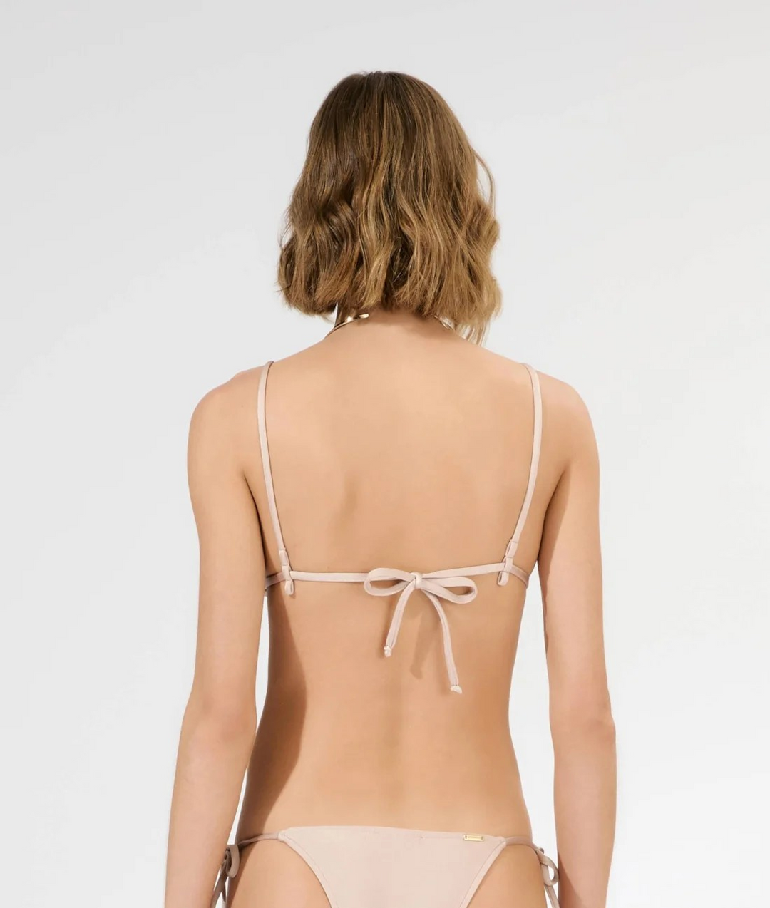 Sunset Beige Tie-Side Triangle Bikini