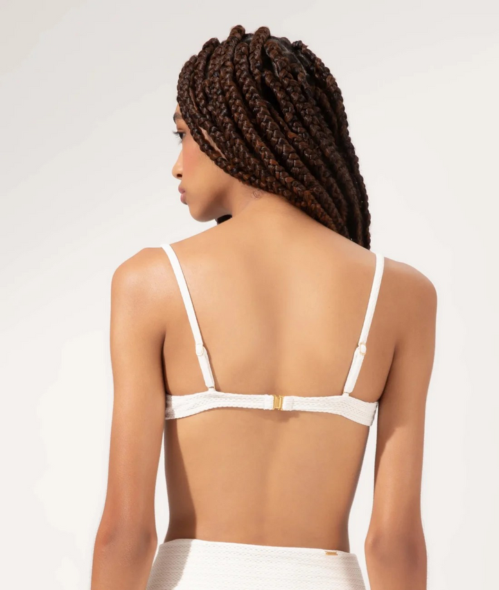 Sunset Off-White Straight Balconette & High-Waist Comfort Bikini Set