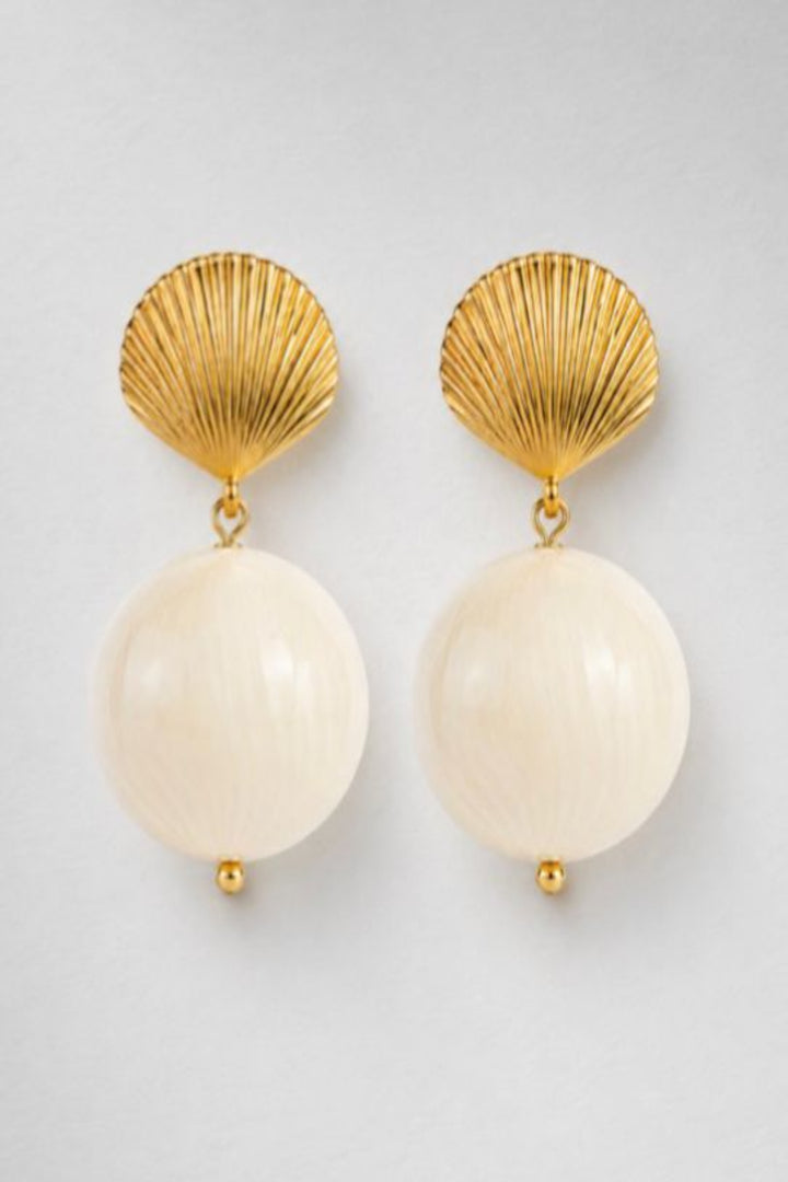 Vongole Earrings White