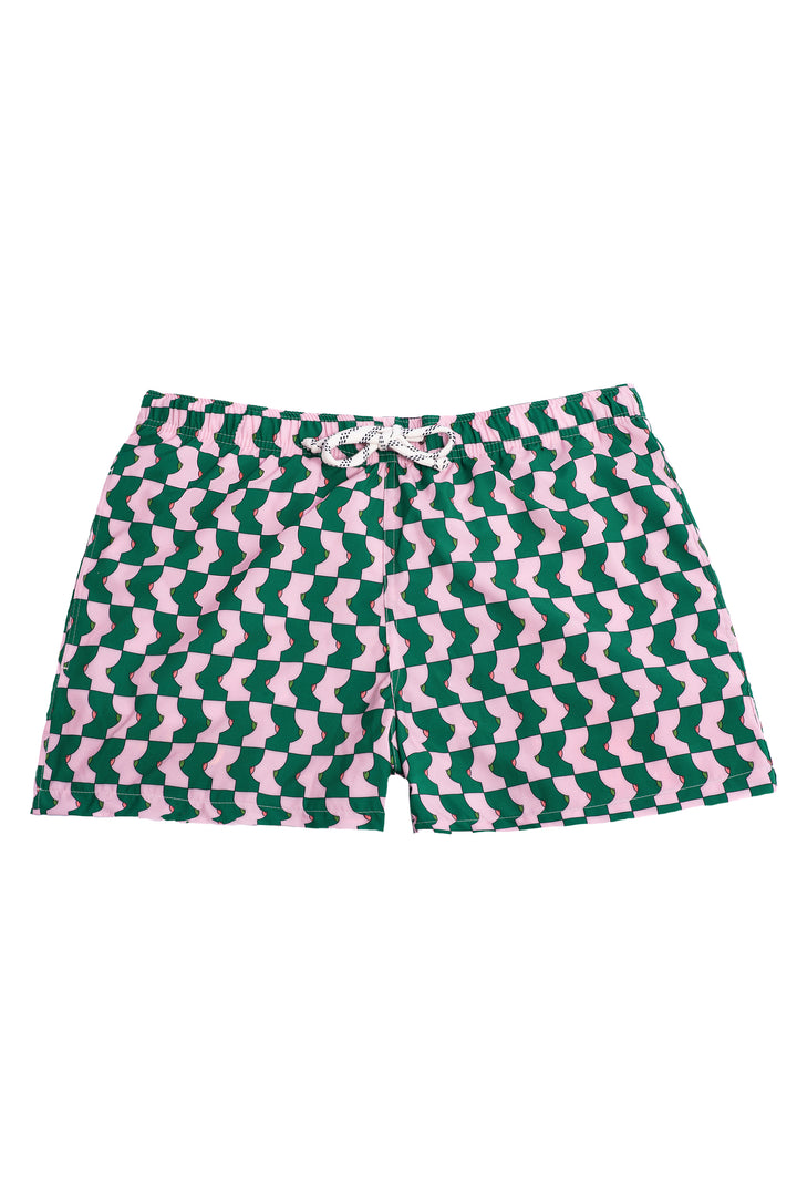 Costume da bagno Boobies Trap - Verde e Rosa