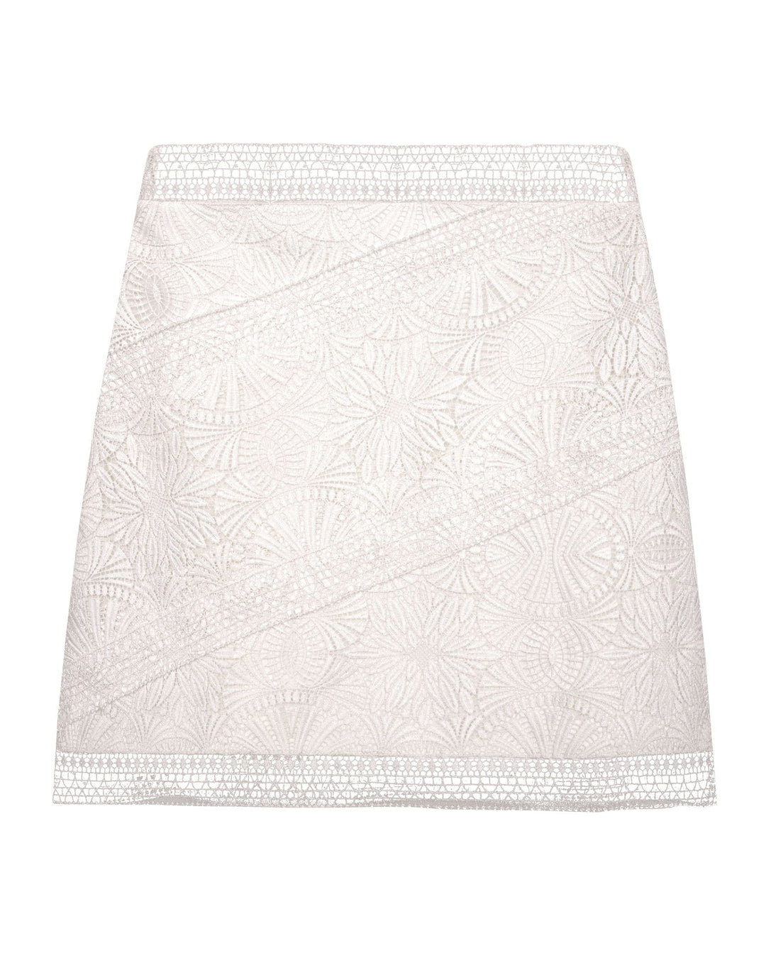 Short Mandala Skirt Off White