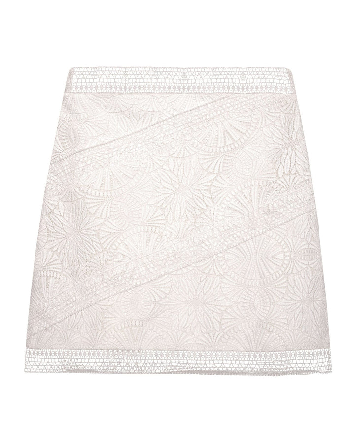 Short Mandala Skirt Off White