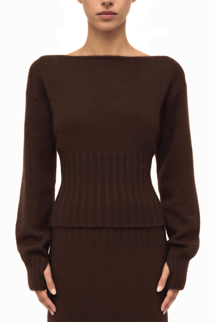 The Open Back Jumper Brown