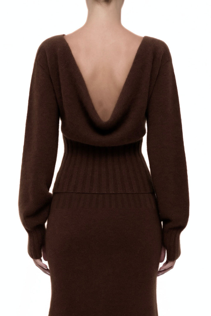 The Open Back Jumper Brown