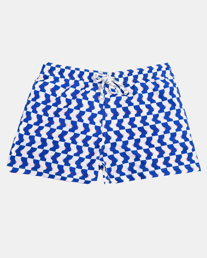 Boobies Trap Shorts - Blue & White