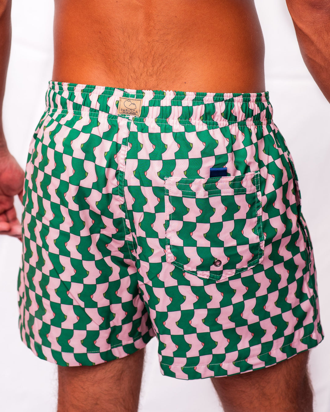 Boobies Trap Shorts - Green & Pink