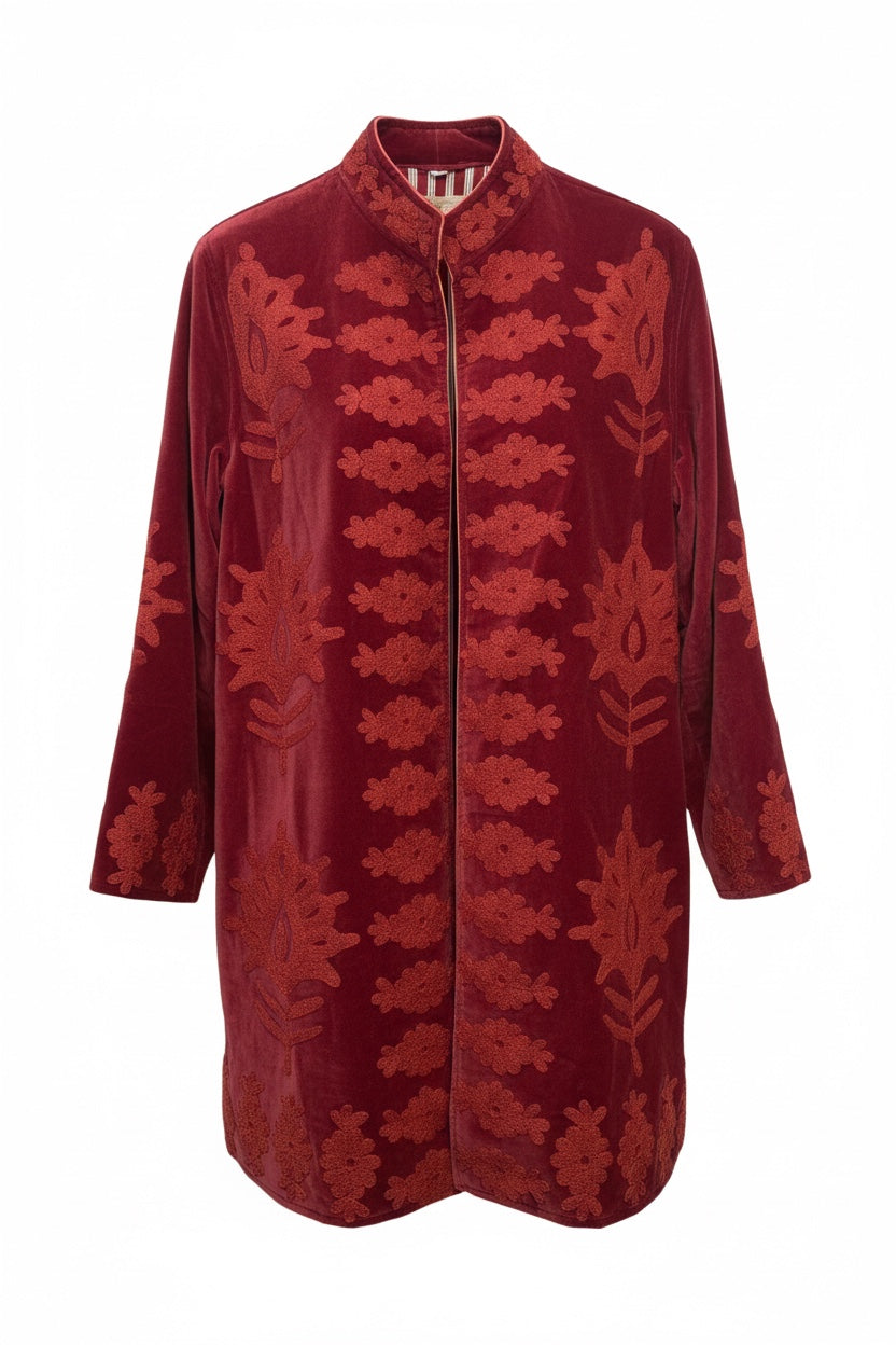 Kyra Velvet Midi Coat